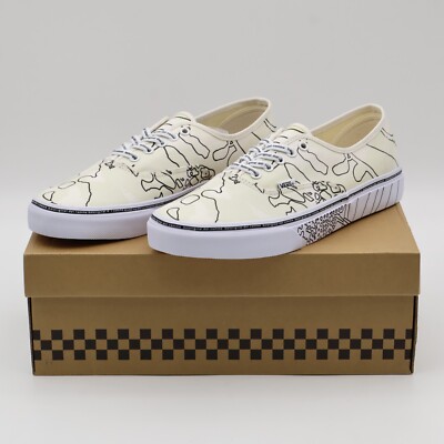 684481-0001 Bal Vans Authentic Natural Off White Line Drawing (Herren)