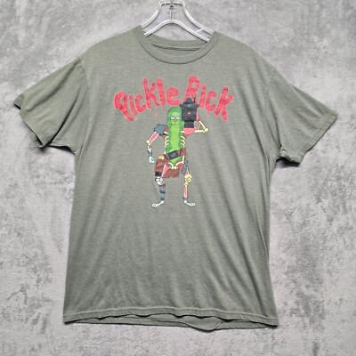 Rick and Morty T Shirt Mens Large Green Pickle Ricks Casual Ripple Junction