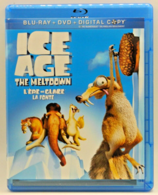 ICE AGE The Meltdown - 3 Disc Set - Blu Ray ,DVD & Digital Copy - Good Cond. -
