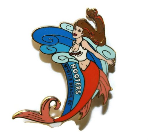 NEW! HOOTERS SEXY GIRL MERMAID MYRTLE BEACH SC SOUTH CAROLINA LAPEL PIN - 第 1/3 張圖片
