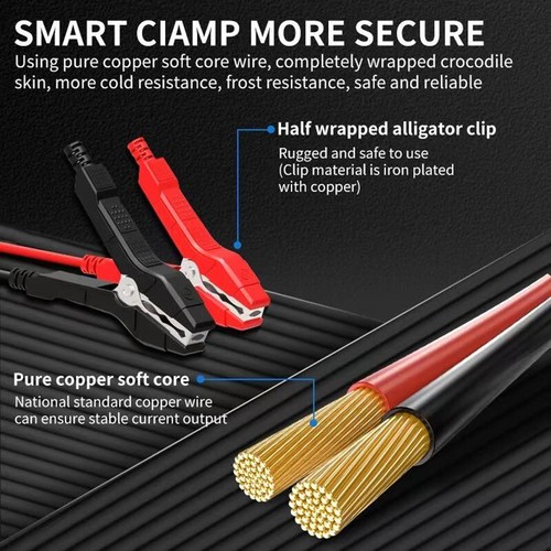 Motorcycle Smart Battery Charger Automatic For Lithium LiFePO4 Lead-Acid AGM GEL - Bild 8 von 11