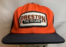 Vintage Preston 151 Line Mesh Trucker Hat Snapback Hat Baseball Cap USA Patch