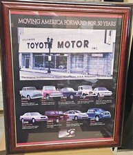 LIMITED EDITION TOYOTA MOVING AMERICA FORWARD FOR 50 YEARS POSTER 427/1700 RARE