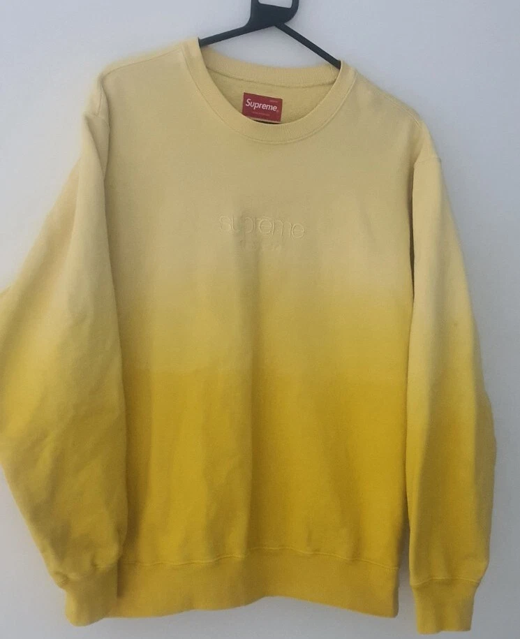 Sweat col rond SS19 Supreme Dipped taille M jaune moyen New York