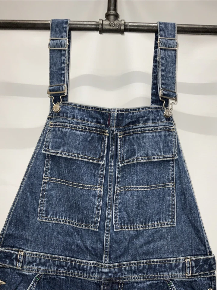 Macacão jeans masculino Tommy Hilfiger carpinteiro tamanho grande. 000081 - Imagem 3 de 4