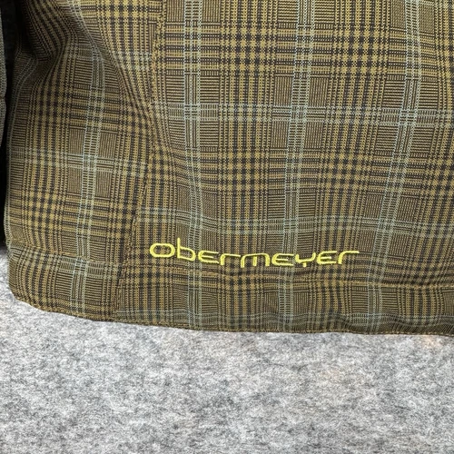 Obermeyer Ski Teton Jacket Plaid Green Nature Valley Logo Waterproof Mens XS image 17