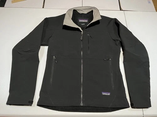 Patagonia Simple Guide Jacket Black Full Zip Softshell Coat Mens S Fleece Lined video thumbnail