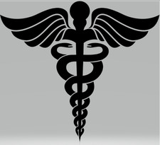 Medical Caduceus Nurse Vinyl Decal Sticker
