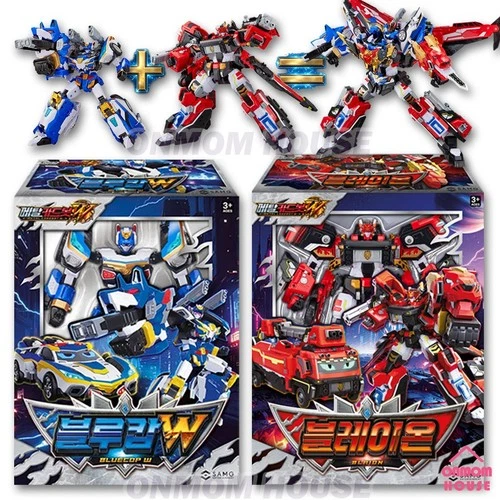 Metal Cardbot W Grand Blue Leon Set Blaion + Bluecop W Robot Korean Toy 2025