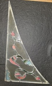 Vintage Stained Glass Corner Panel From Mansion In Rockford Illinois