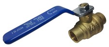 1 Piece Xfitting 1/2" Sweat Brass Full Port Shut Off Ball Valve 600 Wog water O