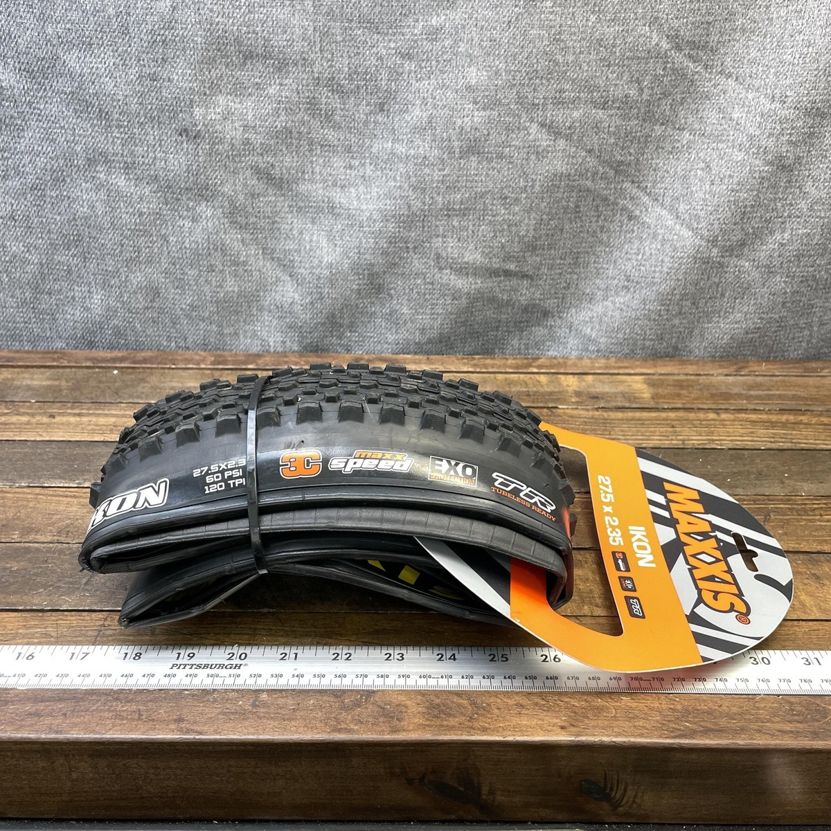 Maxxis Ikon Tire 27.5 X 2.35 650B 3C EXO TR Tubeless MTB Black 120