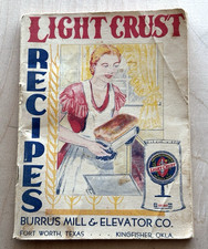 Vintage Light Crust Flour Recipes Cook Book Burrus Mill Fort Worth TX Kingfisher