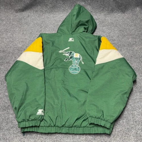Vintage Starter Oakland A's Athletics Elephant Anorak Puffer Jacket Men Large image 5