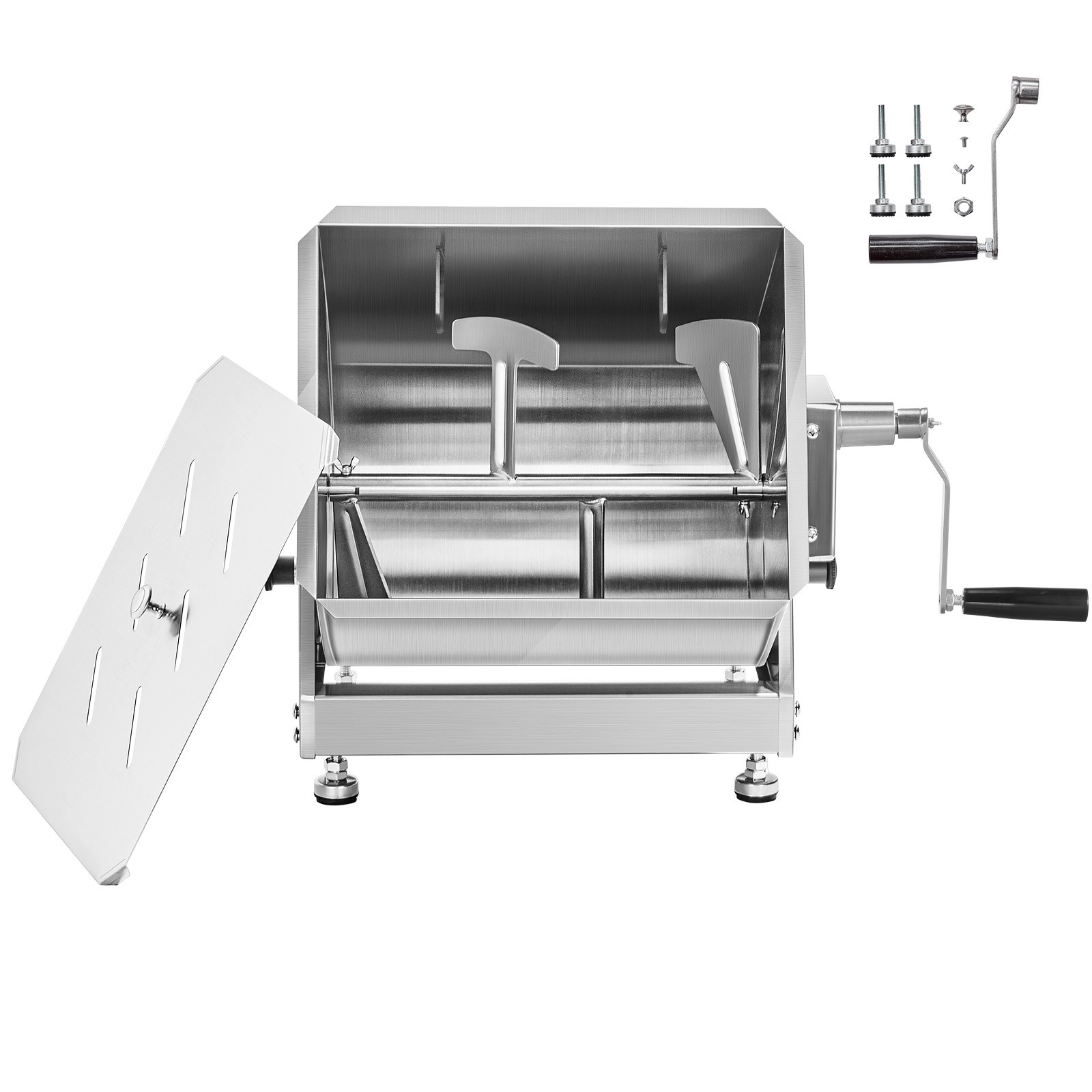 Uimoso 20L Tilt Manual Meat Mixer 30LB Tank Mixing Max for Meat Sausage Mixer