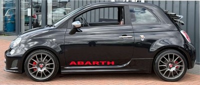 2 Grafiken Aufkleber unter Seitentür Auto kompatibel mit Fiat 500 Abarth