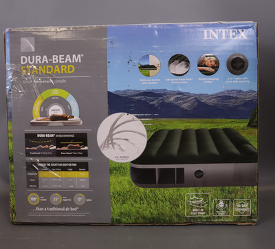 Intex 64761E Dura-Beam Standard Downy Air Mattress: Fiber-Tech   Twin Size