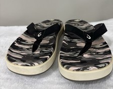 OluKai Women's Flip Flop Sandals Black Comfort Synthetic US 7 EU 37