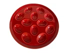 HLC Fiestaware Deviled Egg Plate Serving Platter Scarlet Red 12 Eggs 11” Fiesta