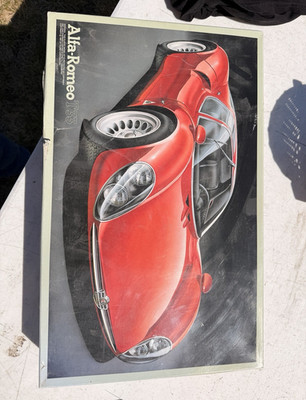 Fujimi Alfa Romeo T33 1:16 Plastic Model Kit Red Car MPN 10122