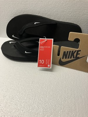 Nike WMNS Celso Girl Thong Flip Flop Sandal Black White SIZE 10 *NEW w/ TAG*
