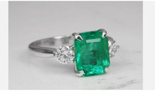Natural Emerald Ring 925 Sterling Siver Ring Handmade Ring Wedding Ring