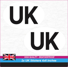 Uk Car Stickers X2 Oval Rear Stickers Car Van Lorry Caravan Gb Euro Uk Car Stickers X2 Oval Rear Stickers Car Van Lorry Caravan Gb Euro