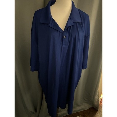 Port Authority Men's Polo Golf Shirt Size 4XL Solid Blue