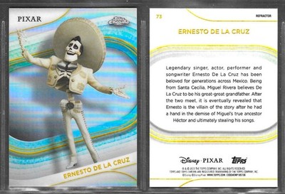 Topps Chrome Disney 2025 #73 Ernesto de la Cruz Coco Refractor Card