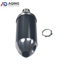 Black 3/4" Threaded Aluminium Exhaust Muffler For 212cc GX200 Go kart Mini Bike