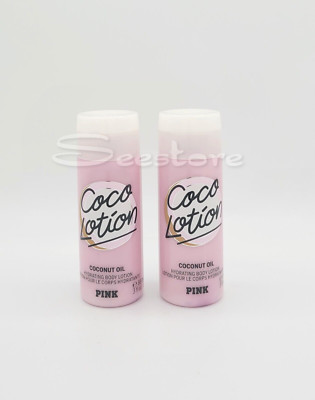 Victoria's Secret Pink Coco Lotion Coconut Oil Body Lotion Travel 3 oz Set of 2