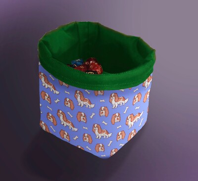 Green Cavalier Dice Bag, Game Token Pouch, Treasure Nest Bag D&D Bag of Holding