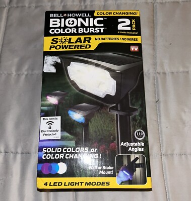 Bell+Howell Bionic Burst Solar Lights Outdoor Waterproof IP67 Path Lights,