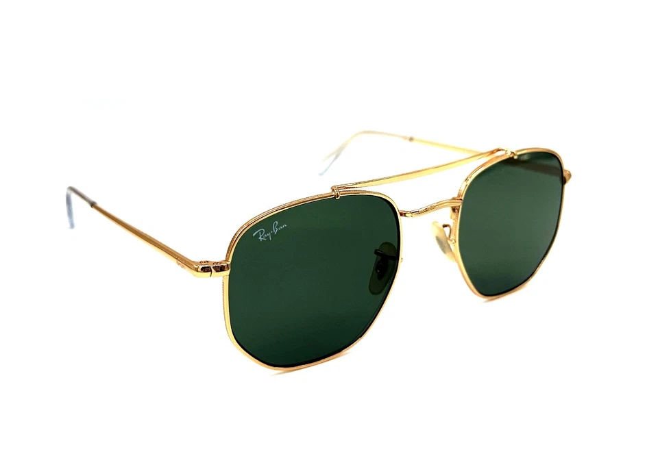 香*司様 Ray-Ban Aviator サングラス Ray Ban Sunglasses The Marshal Gold Arista Green 3648 001 Non