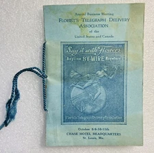 St Louis MO FTD Florists Telegraph Delivery Association 1923 Meeting Program