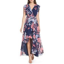 low Maxi Faux Wrap Belted Dress Size 