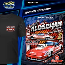 Darrell Alderman Pro Stock Dodge Daytona Racing t shirt 243