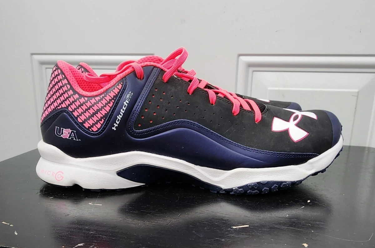 UNDER ARMOUR Sz 15 Metal Baseball Cleats pink  White Spine Authentic Collection Under Armour Glyde 2 RM Jr. Preschool Softball Cleat | Hibbett main image 4