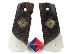 1911 Grips, Wood with Ivory and Fusion Logo, Beveled bottom
