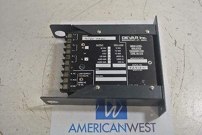 Devar Inc High Level Isolated Transmitter 18-119  4/20 MA - USED