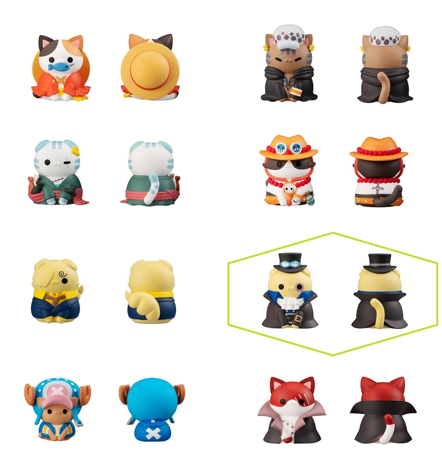 Megahouse Mega Cat Project: One Piece - King of the Paw-rates Mini (Set of  8)