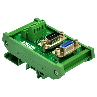 DIN Rail Mount D-SUB Male-Female Interface Module Terminal Block Breakout Boa...