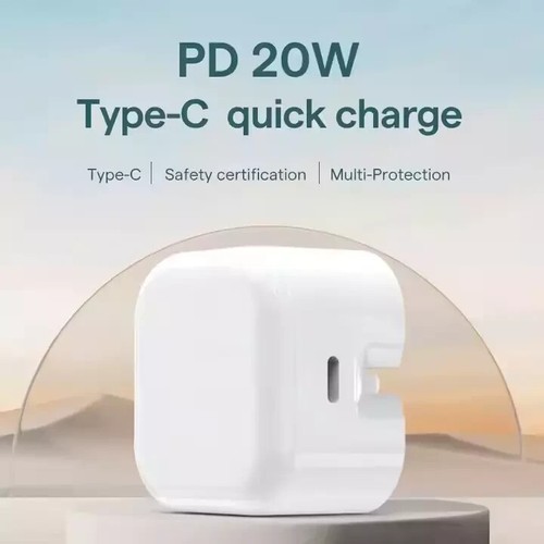 Foldable Travel Wall Charger USB - Type C with cable - Fast Charging 20W - Picture 2 of 9