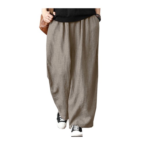 Retro Trousers Wide Leg Pants Baggy Pants Bottoms Loose Leisure Pants Solid ⚝ - Picture 6 of 20