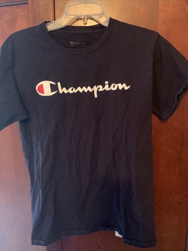 champion mens s/s t shirt size S navy blue