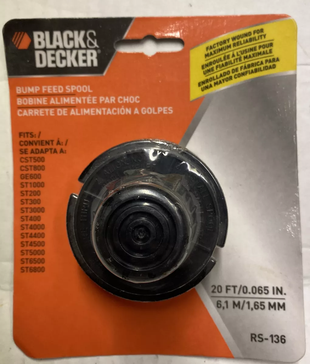 NEW Black & Decker RS-136 Bump Feed String Trimmer Spool w/ 20 Ft .065 Line