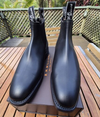 RM Williams Comfort Craftsman 11US 10G Black Mens Leather Boots BRAND NEW! - Bild 2 von 8