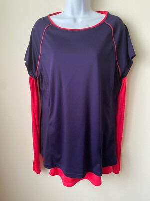 WOMENS ACTIVE BY TCHIBO ATHLETIC WEAR RUNNING SHIRT TOP SIZE LARGE
