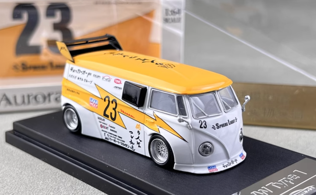 Aurora 1:64 VW T1 Van Camper Trailer RWB 964 Sport Model
