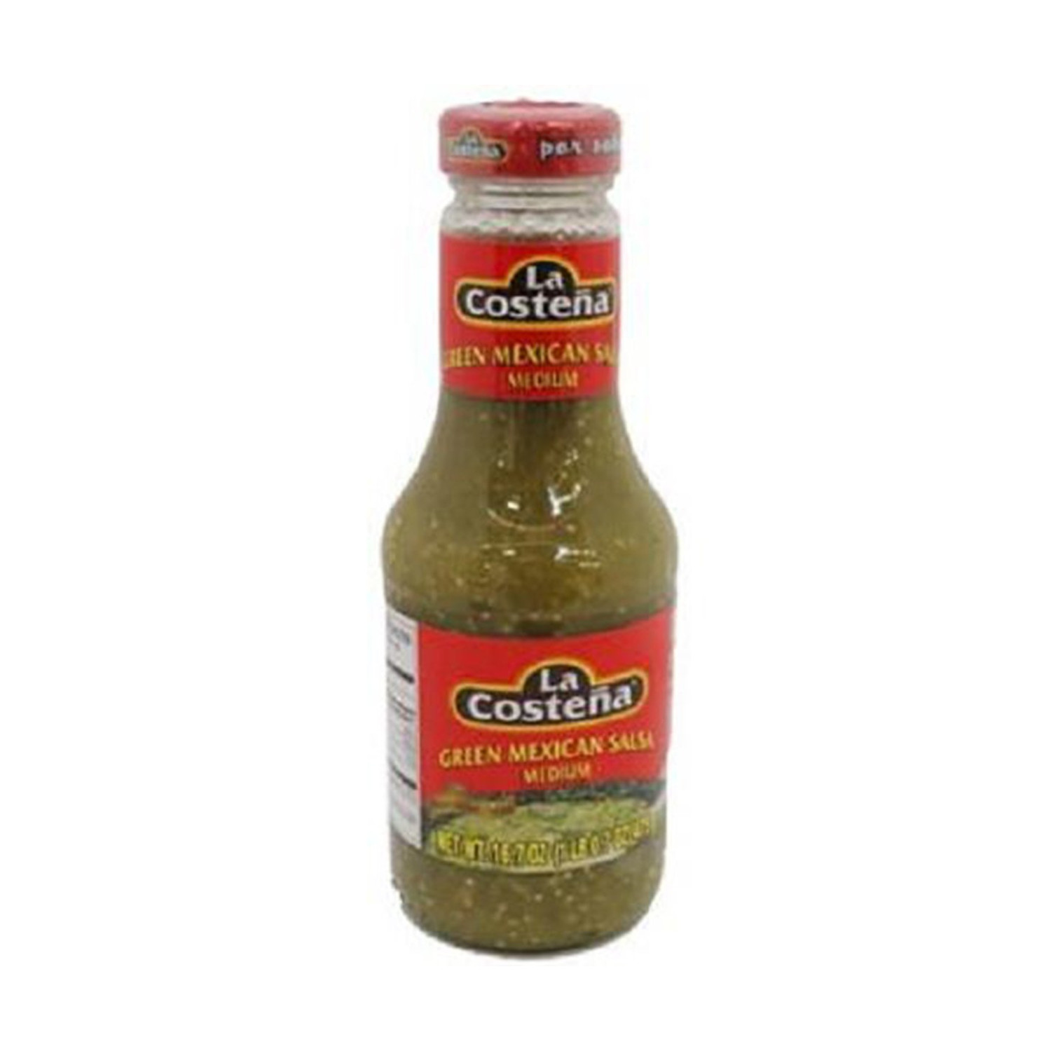 Botella Mediana de Salsa Mexicana Verde La Costena 16,7 oz (1 unidad)